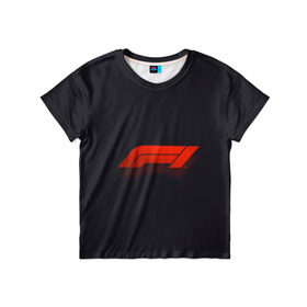 Детская футболка 3D с принтом Formula 1 Logo , 100% гипоаллергенный полиэфир | прямой крой, круглый вырез горловины, длина до линии бедер, чуть спущенное плечо, ткань немного тянется | formula | лого | формула