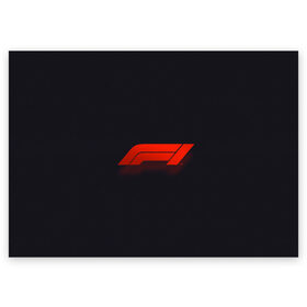 Поздравительная открытка с принтом Formula 1 Logo , 100% бумага | плотность бумаги 280 г/м2, матовая, на обратной стороне линовка и место для марки
 | formula | лого | формула