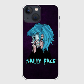 Чехол для iPhone 13 mini с принтом Sally Face ,  |  | sally face | игра | компьютерная игра | лицо | маска | протез | салли фейс | школа | шрамы