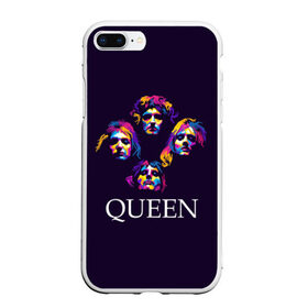 Чехол для iPhone 7Plus/8 Plus матовый с принтом Queen , Силикон | Область печати: задняя сторона чехла, без боковых панелей | queen | брайан мэи | британская | группа | джон дикон | королева | роджер тейлор | рок | фредди меркьюри