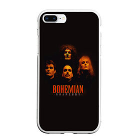 Чехол для iPhone 7Plus/8 Plus матовый с принтом Queen Bohemian Rhapsody , Силикон | Область печати: задняя сторона чехла, без боковых панелей | Тематика изображения на принте: queen | брайан мэи | британская | группа | джон дикон | королева | роджер тейлор | рок | фредди меркьюри