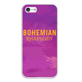 Чехол для iPhone 5/5S матовый с принтом Queen Bohemian Rhapsody , Силикон | Область печати: задняя сторона чехла, без боковых панелей | queen | богемская рапсодия | брайан мэи | британская | группа | королева | роджер тейлор | рок | фредди меркьюри