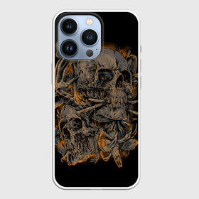 Чехол для iPhone 13 Pro с принтом Черепа ,  |  | dead | demon | devil | executioner | punisher | rap | rock | satan | skull | swag | каратель | палач | скелет | череп