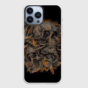 Чехол для iPhone 13 Pro Max с принтом Черепа ,  |  | dead | demon | devil | executioner | punisher | rap | rock | satan | skull | swag | каратель | палач | скелет | череп