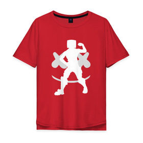 Мужская футболка хлопок Oversize с принтом FORTNITE x MARSHMELLO , 100% хлопок | свободный крой, круглый ворот, “спинка” длиннее передней части | 