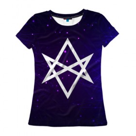 Женская футболка 3D с принтом BMTH logo , 100% полиэфир ( синтетическое хлопкоподобное полотно) | прямой крой, круглый вырез горловины, длина до линии бедер | bmth | bring me the horizon | logo | metal | rock | логотип | метал | музыка | рок