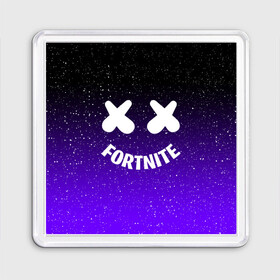 Магнит 55*55 с принтом FORTNITE x MARSHMELLO | ФОРТНАЙТ , Пластик | Размер: 65*65 мм; Размер печати: 55*55 мм | 2019 | armor | armour | cybersport | esport | fortnite | game | llama | logo | броня | игра | киберспорт | лама | фиолетовый | фирменные цвета | фортнайт