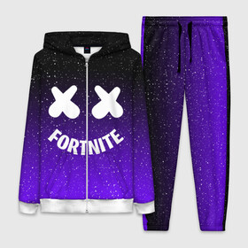 Женский костюм 3D с принтом FORTNITE x MARSHMELLO | ФОРТНАЙТ ,  |  | 2019 | armor | armour | cybersport | esport | fortnite | game | llama | logo | броня | игра | киберспорт | лама | фиолетовый | фирменные цвета | фортнайт