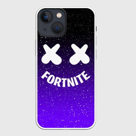 Чехол для iPhone 13 mini с принтом FORTNITE x MARSHMELLO | ФОРТНАЙТ ,  |  | 2019 | armor | armour | cybersport | esport | fortnite | game | llama | logo | броня | игра | киберспорт | лама | фиолетовый | фирменные цвета | фортнайт