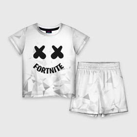 Детский костюм с шортами 3D с принтом FORTNITE x MARSHMELLO ,  |  | 2019 | armor | armour | cybersport | esport | fortnite | game | llama | logo | броня | игра | киберспорт | лама | фиолетовый | фирменные цвета | фортнайт