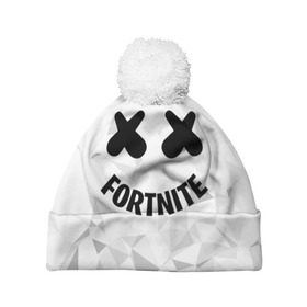 Шапка 3D c помпоном с принтом FORTNITE x MARSHMELLO , 100% полиэстер | универсальный размер, печать по всей поверхности изделия | Тематика изображения на принте: 2019 | armor | armour | cybersport | esport | fortnite | game | llama | logo | броня | игра | киберспорт | лама | фиолетовый | фирменные цвета | фортнайт