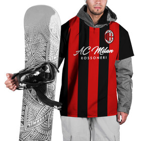 Накидка на куртку 3D с принтом Милан , 100% полиэстер |  | ac milan | diavolo | milan | rossoneri | дьяволы | италия | красно чёрные | милан | серия а | форма | футбол | футболист | футбольная | футбольный клуб