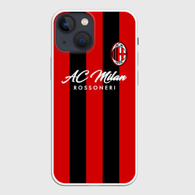 Чехол для iPhone 13 mini с принтом Милан ,  |  | ac milan | diavolo | milan | rossoneri | дьяволы | италия | красно чёрные | милан | серия а | форма | футбол | футболист | футбольная | футбольный клуб