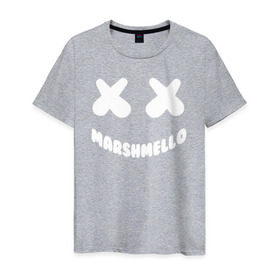Мужская футболка хлопок с принтом MARSHMELLO , 100% хлопок | прямой крой, круглый вырез горловины, длина до линии бедер, слегка спущенное плечо. | 