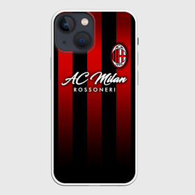 Чехол для iPhone 13 mini с принтом Милан ,  |  | ac milan | diavolo | milan | rossoneri | дьяволы | италия | красно чёрные | милан | серия а | форма | футбол | футболист | футбольная | футбольный клуб