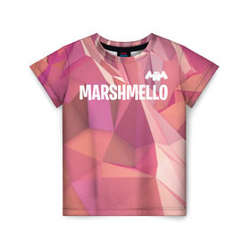 Детская футболка 3D с принтом Marshmello , 100% гипоаллергенный полиэфир | прямой крой, круглый вырез горловины, длина до линии бедер, чуть спущенное плечо, ткань немного тянется | Тематика изображения на принте: chris comstock | electronic | joytime iii | marshmallow | marshmello | клубная | маршмелло | маршмеллоу | электронная музыка