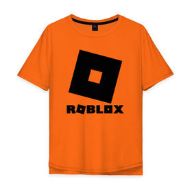 Мужская футболка хлопок Oversize с принтом ROBLOX , 100% хлопок | свободный крой, круглый ворот, “спинка” длиннее передней части | Тематика изображения на принте: game | gamer | logo | minecraft | roblox | simulator | игра | конструктор | лого | симулятор | строительство | фигура