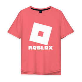 Мужская футболка хлопок Oversize с принтом ROBLOX , 100% хлопок | свободный крой, круглый ворот, “спинка” длиннее передней части | game | gamer | logo | minecraft | roblox | simulator | игра | конструктор | лого | симулятор | строительство | фигура