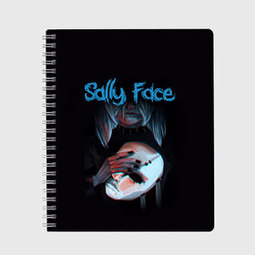 Тетрадь с принтом Sally Face , 100% бумага | 48 листов, плотность листов — 60 г/м2, плотность картонной обложки — 250 г/м2. Листы скреплены сбоку удобной пружинной спиралью. Уголки страниц и обложки скругленные. Цвет линий — светло-серый
 | sally face | загадка | лицо | протез | салли фейс | соседи | странные | тайна | ужас | фишер