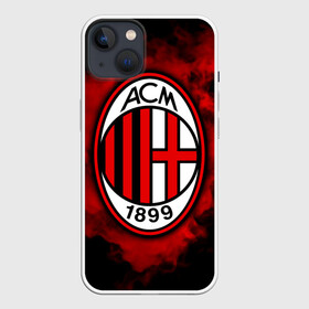 Чехол для iPhone 13 с принтом Милан ,  |  | ac milan | diavolo | milan | rossoneri | дьяволы | италия | красно чёрные | милан | серия а | форма | футбол | футболист | футбольная | футбольный клуб