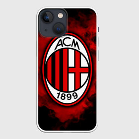 Чехол для iPhone 13 mini с принтом Милан ,  |  | ac milan | diavolo | milan | rossoneri | дьяволы | италия | красно чёрные | милан | серия а | форма | футбол | футболист | футбольная | футбольный клуб