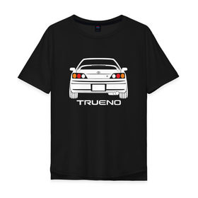 Мужская футболка хлопок Oversize с принтом Toyota Trueno AE111 , 100% хлопок | свободный крой, круглый ворот, “спинка” длиннее передней части | Тематика изображения на принте: ae111 | toyota | toyota ae111 | toyota trueno ae111 | trueno | trueno ae111