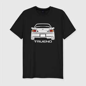Мужская футболка хлопок Slim с принтом Toyota Trueno AE111 , 92% хлопок, 8% лайкра | приталенный силуэт, круглый вырез ворота, длина до линии бедра, короткий рукав | ae111 | toyota | toyota ae111 | toyota trueno ae111 | trueno | trueno ae111