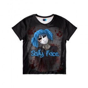 Детская футболка 3D с принтом Sally Face , 100% гипоаллергенный полиэфир | прямой крой, круглый вырез горловины, длина до линии бедер, чуть спущенное плечо, ткань немного тянется | sally face | загадка | лицо | протез | салли фейс | соседи | странные | тайна | ужас | фишер