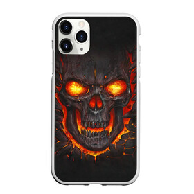 Чехол для iPhone 11 Pro матовый с принтом Skull Lava , Силикон |  | dead | demon | devil | executioner | metal | punisher | rap | rock | satan | skull | swag | каратель | метал | палач | рок | скелет | череп