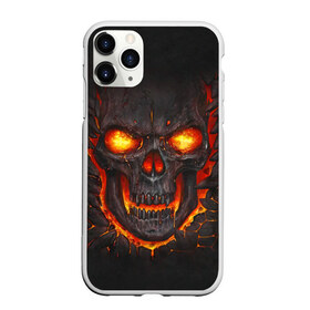 Чехол для iPhone 11 Pro Max матовый с принтом Skull Lava , Силикон |  | dead | demon | devil | executioner | metal | punisher | rap | rock | satan | skull | swag | каратель | метал | палач | рок | скелет | череп