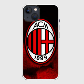 Чехол для iPhone 13 с принтом Милан ,  |  | ac milan | diavolo | milan | rossoneri | дьяволы | италия | красно чёрные | милан | серия а | форма | футбол | футболист | футбольная | футбольный клуб