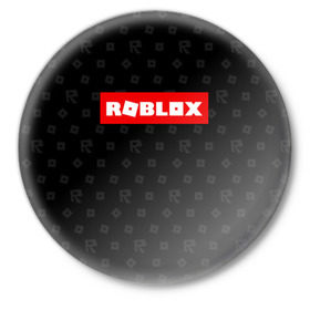 Значок с принтом ROBLOX ,  металл | круглая форма, металлическая застежка в виде булавки | game | gamer | logo | minecraft | roblox | simulator | игра | конструктор | лого | симулятор | строительство | фигура