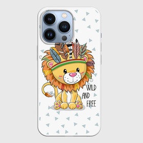 Чехол для iPhone 13 Pro с принтом Wild and free. lion. ,  |  | animal | free | ki | lion | predator | toy | wild | белый | воин | грива | детский | дикий | животное | игрушка | индеец | красивый | лев | львёнок | малыш | милый | надпись | перья | повязка | раскраска | рисунок | свободный