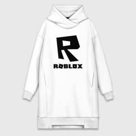 Платье-худи хлопок с принтом ROBLOX ,  |  | game | gamer | logo | minecraft | roblox | simulator | игра | конструктор | лого | симулятор | строительство | фигура
