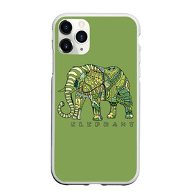 Чехол для iPhone 11 Pro матовый с принтом Elephant , Силикон |  | african | animal | backgr | big | drawing | elephant | ethnic | flowers | graphics | heavy | ornament | pattern | trunk | tusks | wild | африканский | бивни | большой | графика | дикий | животное | зелёный | орнамент | рисунок | слон | тяжёлый | узор | фо