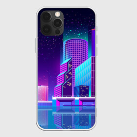 Чехол для iPhone 12 Pro Max с принтом Neon Nights , Силикон |  | city | neon синтвейв | retrowave | synthwave | горо | неон | ночь | ретровейв