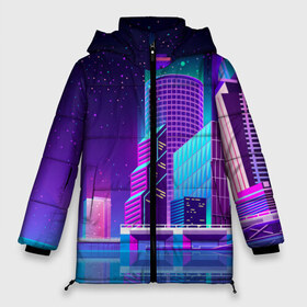 Женская зимняя куртка 3D с принтом Neon Nights , верх — 100% полиэстер; подкладка — 100% полиэстер; утеплитель — 100% полиэстер | длина ниже бедра, силуэт Оверсайз. Есть воротник-стойка, отстегивающийся капюшон и ветрозащитная планка. 

Боковые карманы с листочкой на кнопках и внутренний карман на молнии | city | neon синтвейв | retrowave | synthwave | горо | неон | ночь | ретровейв
