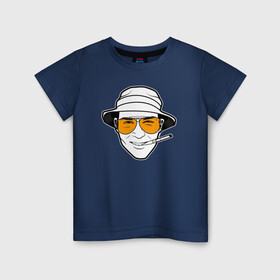 Детская футболка хлопок с принтом Страх и ненависть в Лас-Вегасе , 100% хлопок | круглый вырез горловины, полуприлегающий силуэт, длина до линии бедер | кино | мужчина | очки | панама | стоктон | томпсон | фильм | хантер