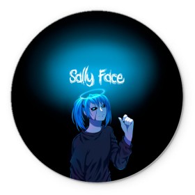 Коврик круглый с принтом Sally Face , резина и полиэстер | круглая форма, изображение наносится на всю лицевую часть | blue | diane | face | fisher | gizmo | henry | johnson | killer | larry | sally | генри | гизмо | джонсон | диана | ларри | лицо | салли | фейс | фишер