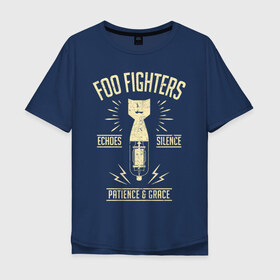 Мужская футболка хлопок Oversize с принтом Foo Fighters , 100% хлопок | свободный крой, круглый ворот, “спинка” длиннее передней части | foo fighters | nirvana | альтернативный рок | группы | дейв грол | музыка | постгранж | рок | хард рок