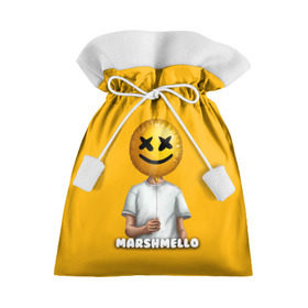 Подарочный 3D мешок с принтом Marshmello , 100% полиэстер | Размер: 29*39 см | 