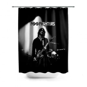 Штора 3D для ванной с принтом Foo Fighters , 100% полиэстер | плотность материала — 100 г/м2. Стандартный размер — 146 см х 180 см. По верхнему краю — пластиковые люверсы для креплений. В комплекте 10 пластиковых колец | foo fighters | nirvana | альтернативный рок | группы | дейв грол | музыка | постгранж | рок | хард рок