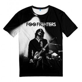 Мужская футболка 3D с принтом Foo Fighters , 100% полиэфир | прямой крой, круглый вырез горловины, длина до линии бедер | foo fighters | nirvana | альтернативный рок | группы | дейв грол | музыка | постгранж | рок | хард рок