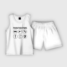 Детская пижама с шортами хлопок с принтом Foo Fighters ,  |  | foo fighters | nirvana | альтернативный рок | группы | дейв грол | музыка | постгранж | рок | хард рок