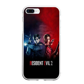 Чехол для iPhone 7Plus/8 Plus матовый с принтом Resident Evil 2 , Силикон | Область печати: задняя сторона чехла, без боковых панелей | 2 | biohazard | claire | evil | horror | raccoon | resident | survival | t virus | t вирус | выживание | зла | кеннеди | клэр | леон | обитель | раккун | редфилд | скотт | ужас