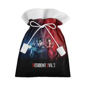 Подарочный 3D мешок с принтом Resident Evil 2 , 100% полиэстер | Размер: 29*39 см | 2 | biohazard | claire | evil | horror | raccoon | resident | survival | t virus | t вирус | выживание | зла | кеннеди | клэр | леон | обитель | раккун | редфилд | скотт | ужас