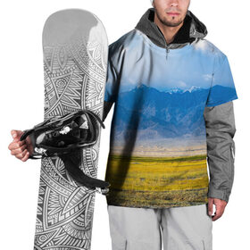 Накидка на куртку 3D с принтом Красочная долина , 100% полиэстер |  | горы | долина | небо | поле | природа