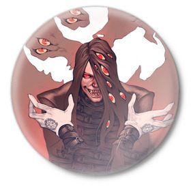 Значок с принтом Hellsing ,  металл | круглая форма, металлическая застежка в виде булавки | alucard | anime | drakula | helsing | vampir | аниме | вампир | глаза кровь