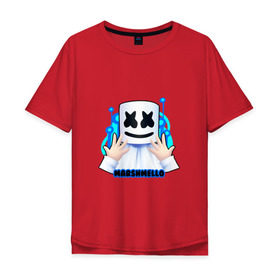 Мужская футболка хлопок Oversize с принтом Marshmello , 100% хлопок | свободный крой, круглый ворот, “спинка” длиннее передней части | christopher | comstock | dj | dotcom | friends | marshmallow | marshmello | usa | диджей | друзья | комсток | крис | маршмэллоу | продюсер | сша