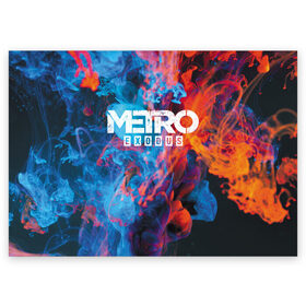 Поздравительная открытка с принтом Metro Fire , 100% бумага | плотность бумаги 280 г/м2, матовая, на обратной стороне линовка и место для марки
 | Тематика изображения на принте: exodus | metro | stalker | артем | исход | метро | сталкер | эксодус